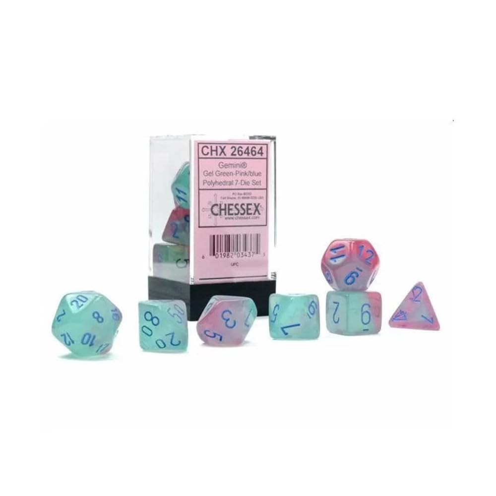 Amazon | Poly Set Gel Green-Pink w/Blue (7) | ダイス